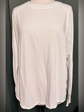 NWOT~ Zella White Long Sleeve Lightweight Tee (FLAWED)